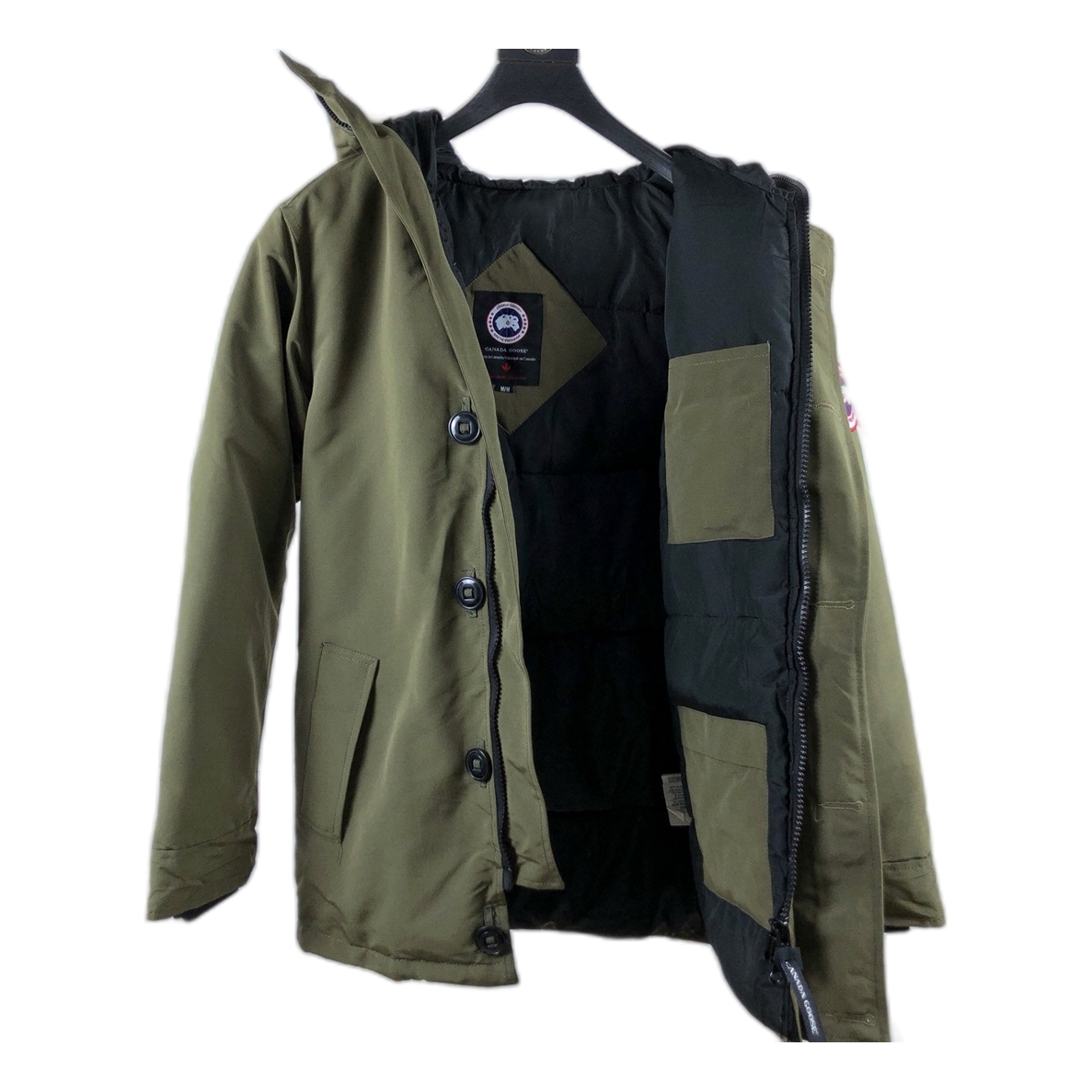 Canada Goose Chateau Fur-Trim Hooded Down Parka - Military Green