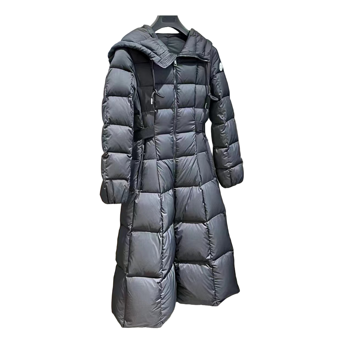 Moncler Faucon Hooded Long Down Puffer Coat - Black